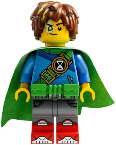 LEGO® Minifigurák drm021 - Mateo - fényes zöld köpenyben és övvel
