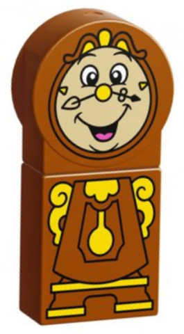 LEGO® DUPLO® dupclock02 - Duplo Figure, Disney Princess, Cogsworth with Yellow Pendulum