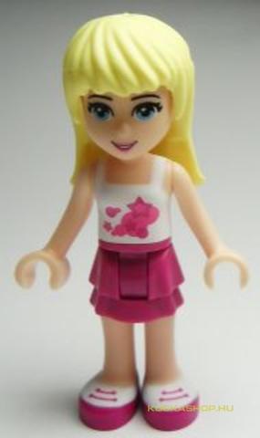 LEGO® Minifigurák FRND008 - Friends Stephanie figura, magenta alsó, fehér felső