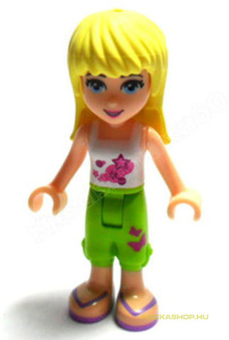 LEGO® Minifigurák FRND028 - Friends Stephanie figura, lime nadrág, fehér felső