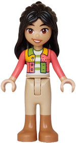 Friends Liann - Coral Patchwork Jacket, Tan Trousers with Medium Nougat Boots