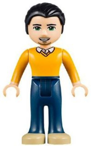 LEGO® Minifigurák frnd092 - Luis - Sötétkék Nadrágban és Világos narancssárga Felsőben