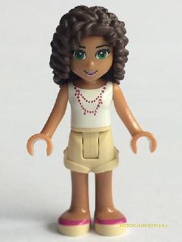 LEGO® Minifigurák frnd114 - Andrea - Bézs Nadrágban, Fehér Felsőben, Nyakláncal