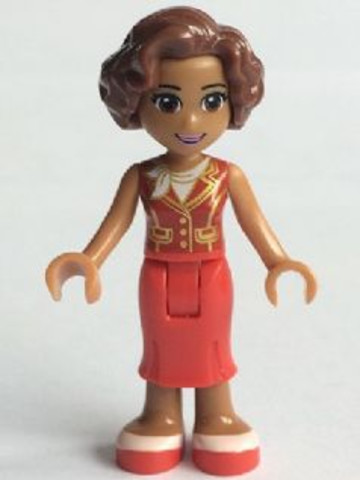 LEGO® Minifigurák frnd117 - Susan - Piros Hosszú Szoknyában és Sötétpiros Felsőben