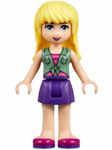 LEGO® Minifigurák frnd148 - Stephanie - Sötét Lila Szoknyában és Homokzöld Felsőben