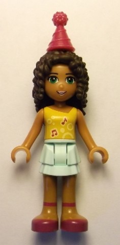 LEGO® Minifigurák frnd165 - Andrea, Világosnarancs Felsőben