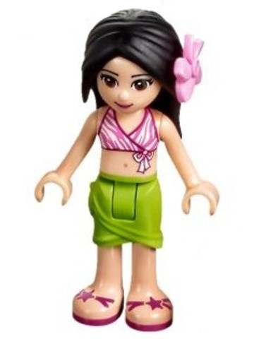 LEGO® Minifigurák frnd199 - Friends Martina - Lime Szoknyában, Rózsaszínű Fürdőruhában