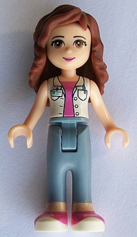 LEGO® Minifigurák frnd228 - Olívia kék nadrágban, pink-fehér felsőben