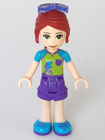 LEGO® Minifigurák frnd233 - Friends Mia - Dark Purple Shorts, Lime Top, Sunglasses