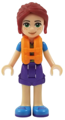 LEGO® Minifigurák frnd247 - Mia sötét lila rövid nadrággal és mentőmellénnyel