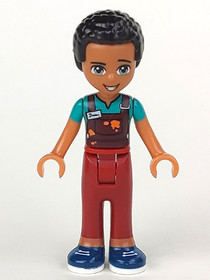 Friends Dean - Dark Red Trousers, Dark Turquoise Overalls Top