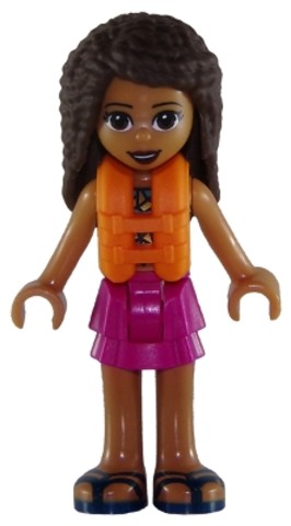 LEGO® Minifigurák frnd264 - Andrea - Magenta Szoknya, Mentőmellény