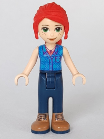 LEGO® Minifigurák frnd284 - Friends Mia - Dark Blue Trousers, Dark Azure Plaid Shirt, Red Ponytail