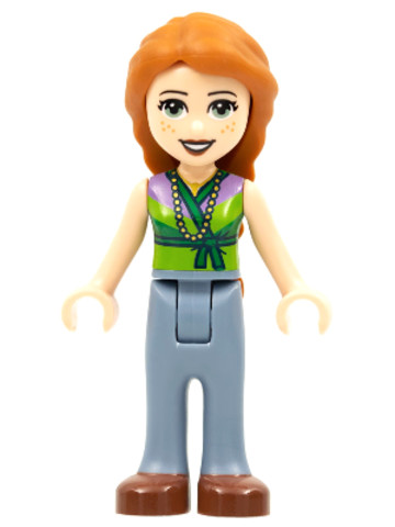 LEGO® Minifigurák frnd287 - Friends Ann - Sand Blue Trousers, Lime Top with Necklace
