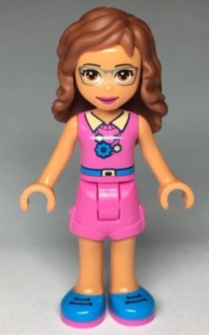 LEGO® Minifigurák frnd290 - Olivia - Sötétpink Ruhában