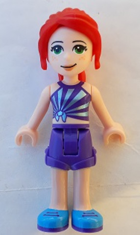 LEGO® Minifigurák frnd315 - Friends Mia - Dark Purple Shorts, Striped Top