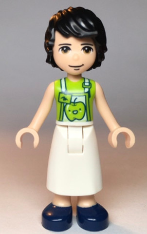 LEGO® Minifigurák frnd356 - Friends David - Lime Shirt, White Apron with Lime Apple, Dark Blue Shoes