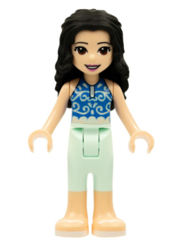 LEGO® Minifigurák frnd382a - Friends Emma - Light Aqua Trousers, Blue Top, White Sandals
