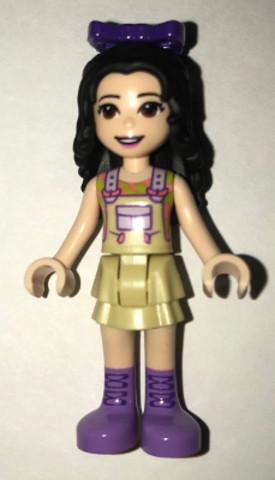 LEGO® Minifigurák frnd406 - Friends Emma - Tan Dress with Straps, Medium Lavender Boots, Dark Purple Bow