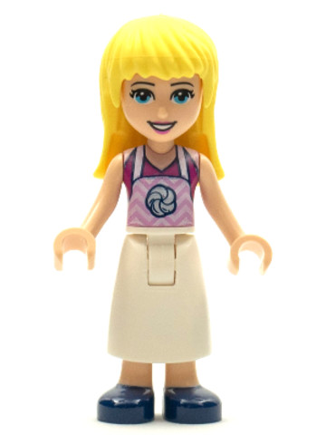 LEGO® Minifigurák frnd432 - Friends Stephanie - White Long Skirt, Magenta Top with Apron