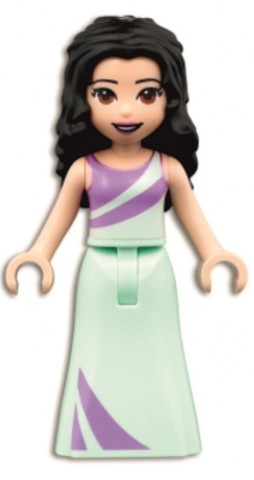 LEGO® Minifigurák frnd453 - Friends Emma - Lavender and Light Aqua Dress