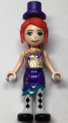LEGO® Minifigurák frnd471 - Friends Mia - Dark Purple Skirt and Top Hat