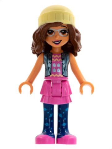 LEGO® Minifigurák frnd509 - Olivia - rózsaszín szoknyában (Friends)