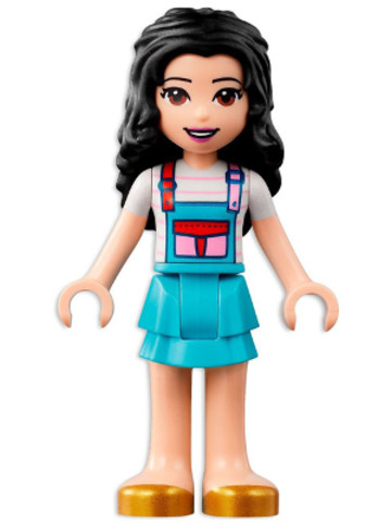 LEGO® Minifigurák frnd531 - Friends Emma, White Shirt with Apron, Medium Azure Skirt with Gold Shoes