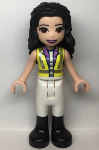 LEGO® Minifigurák frnd540 - Friends Emma, Neon Yellow Safety Vest, White Trousers with Black Boots