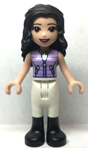 LEGO® Minifigurák frnd553 - Friends Emma - Lavender Vest, White Trousers with Black Boots
