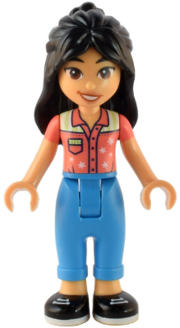 LEGO® Minifigurák frnd567 - Friends Liann - Coral Shirt, Dark Azure Trousers, Black Shoes