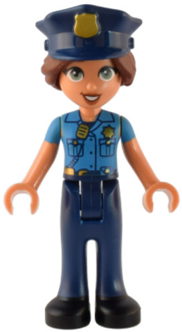 LEGO® Minifigurák frnd575 - Friends Isabella (Nougat) - Dark Azure Uniform, Dark Blue Trousers, Dark Blue Police Hat