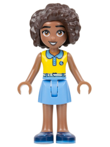 LEGO® Minifigurák frnd606 - Friends Aliya - Yellow Top, Medium Blue Skirt, Dark Blue Shoes
