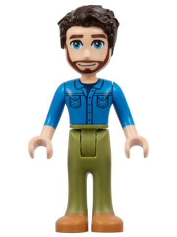 LEGO® Minifigurák frnd619 - Friends Jonathan - Dark Azure Shirt, Olive Green Trousers, Medium Nougat Shoes