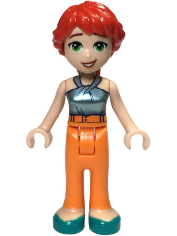 LEGO® Minifigurák frnd681 - Mia - felnőtt, metál ezüst topban (Friends)