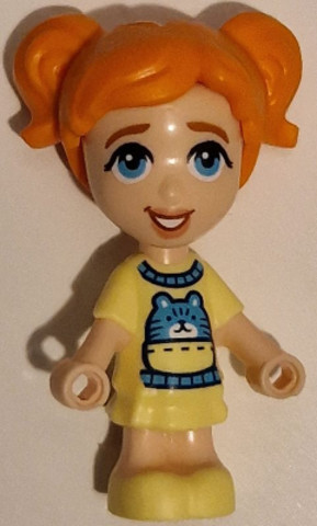 LEGO® Minifigurák frnd705 - Ella mikrofigura - sárga ruhában (Friends)