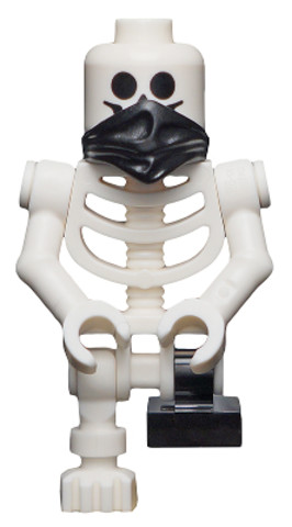 LEGO® Minifigurák gen094 - Skeleton with Standard Skull, Scarf, Bent Arms and Short Black Leg