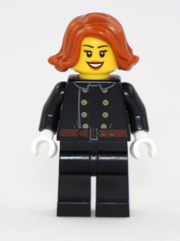 LEGO® Minifigurák hol119 - Fire - Jacket with 8 Buttons, Dark Orange Female Hair Short Swept Sideways