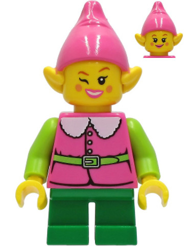 LEGO® Minifigurák hol235 - Rózsaszín Manó - Zöld Lábak
