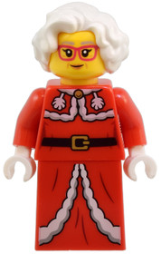 Mrs. Claus - piros kabátban és mintás szoknyában
