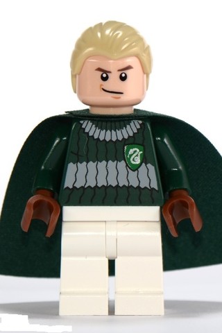 LEGO® Minifigurák hp108 - Draco Malfoy - Zöld Kviddics Ruha, Fehér nadrág