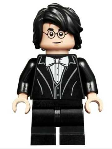 LEGO® Minifigurák hp184 - Harry Potter, fekete öltöny, fehér csokornyakkendő