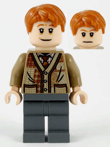 LEGO® Minifigurák hp211 - Arthur Weasley, Dark Tan Sweater, Dark Bluish Gray Legs