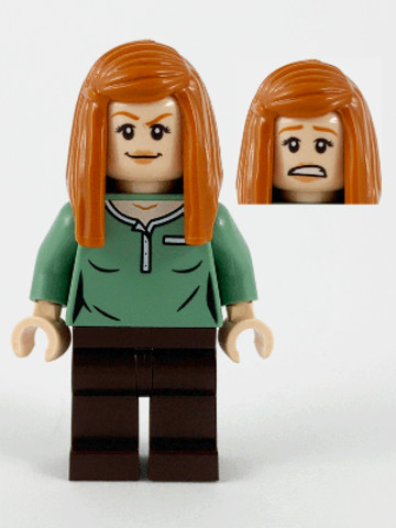 LEGO® Minifigurák hp219 - Ginny Weasley - Homokzöld póló