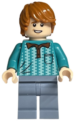 LEGO® Minifigurák hp231 - Ron Weasley - Dark Turquoise Polo Shirt