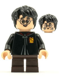 Harry Potter - Black Torso Gryffindor Robe, Dark Brown Short Legs