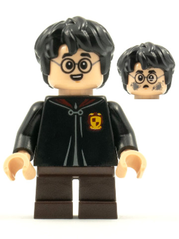 LEGO® Minifigurák hp247 - Harry Potter - Fekete Griffendél Köpeny, Sötétbarna nadrág