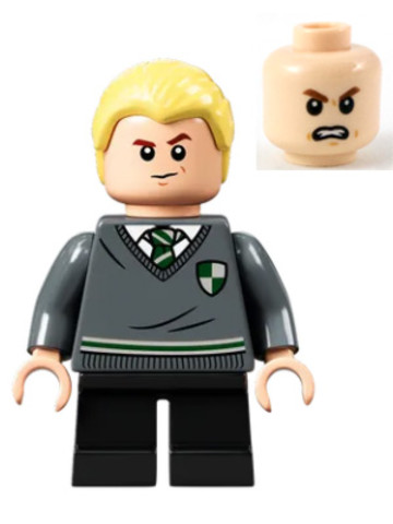 LEGO® Minifigurák hp267 - Draco Malfoy - Mardekáros pulóver címerrel, Fekete nadrág