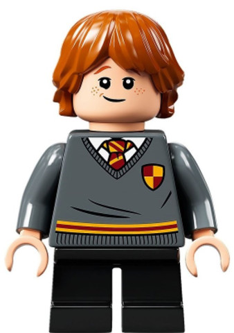 LEGO® Minifigurák hp273 - Ron Weasley - Gryffindor Sweater with Crest, Black Short Legs