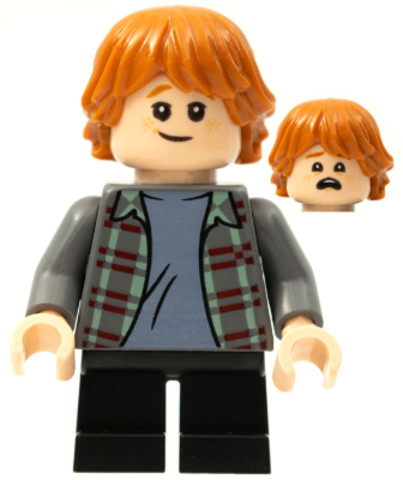 LEGO® Minifigurák hp280 - Ron Weasley - Kockás ing, Fekete nadrág